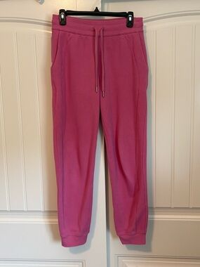 Lululemon Scuba High-Rise French Terry Jogger Pink Blossom size 6